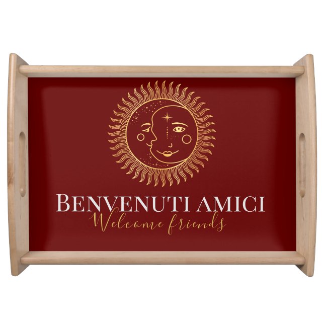 Welcome Friends English / Italian   Serving Tray (Front)