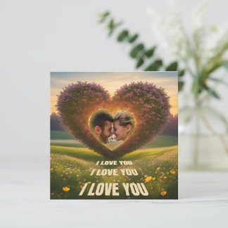 Welcome from nature with a photo of your heart card