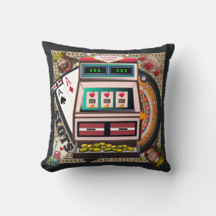 Welcome Gamblers Gamers Throw Pillow