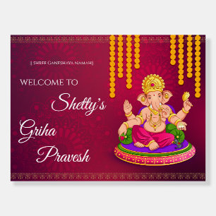 Welcome Ganesh Puja signs & Gruhapravesam sign