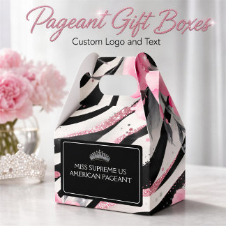 Welcome Gifts for Pageant Contestants Sparkle Favor Boxes
