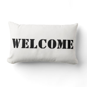 Welcome / Go Away Lumbar Throw Pillow