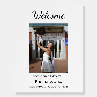 Welcome Graduation Sign – Modern Calligraphy Foam