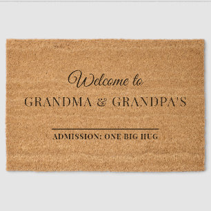 Welcome Grandpa and Grandmas House Funny Custom Fiber Doormat