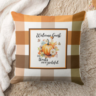 Welcome Guest - Be Grateful Autumn Decor Pillow