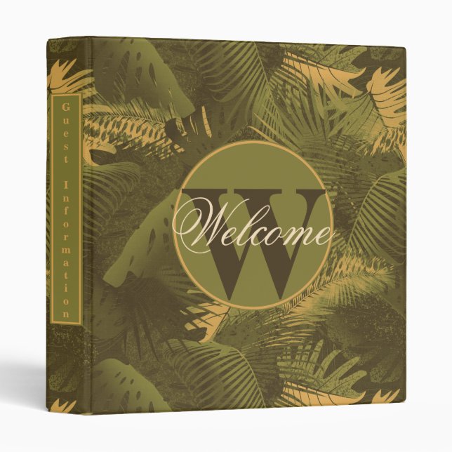 Welcome Guest Information Binder for Hosts (Front/Spine)