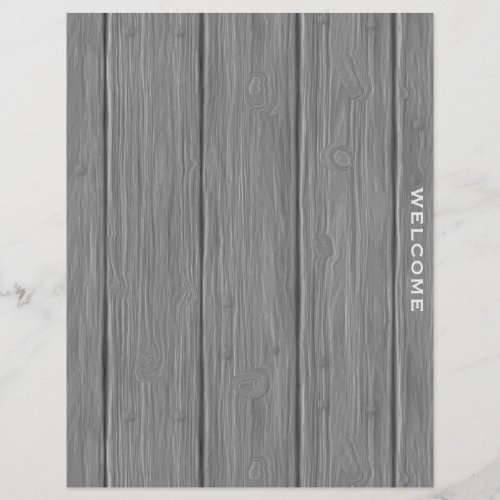 Welcome  Guest Information Divider  Wooden Plank