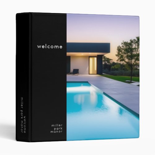 Welcome Guest Information Guide Book 3 Ring Binder