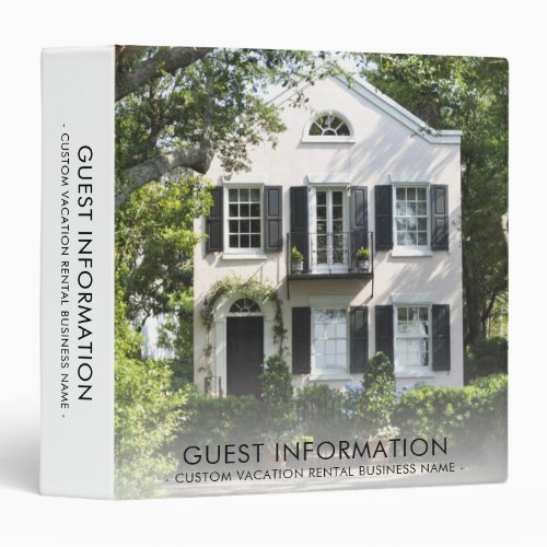 Welcome Guest Information Vacation Rental Business 3 Ring Binder