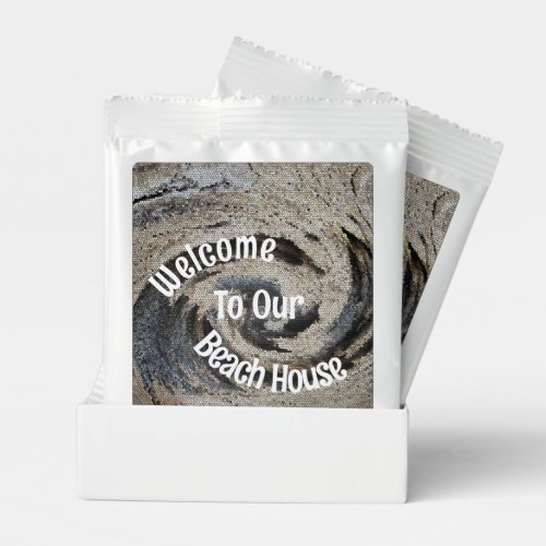 Welcome Guest Rustic Brown Mosaic Beach House Margarita Drink Mix