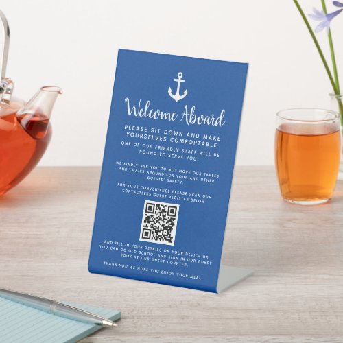 Welcome guest sign QR code logo 