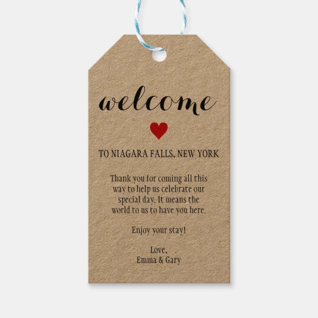 Welcome Guests Destination Wedding Tag