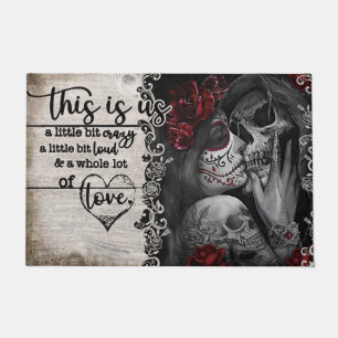 Welcome Halloween Doormat, Couple Halloween Mat