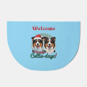 Welcome Happy Collie-Days Doormat