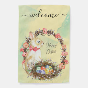 Welcome Happy Easter Garden Flag