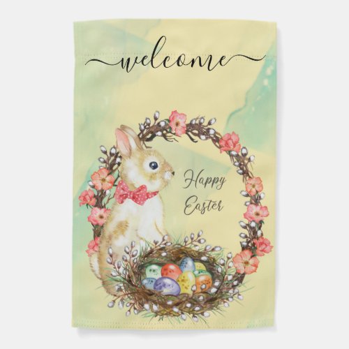 Welcome Happy Easter  Garden Flag