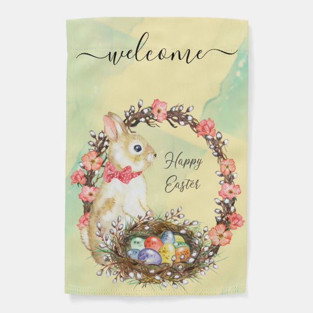 Welcome Happy Easter  Garden Flag (Front)