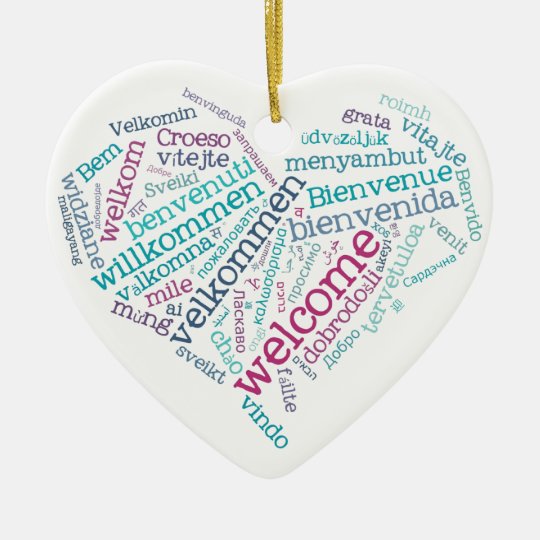 Heart (many languages) Ornament