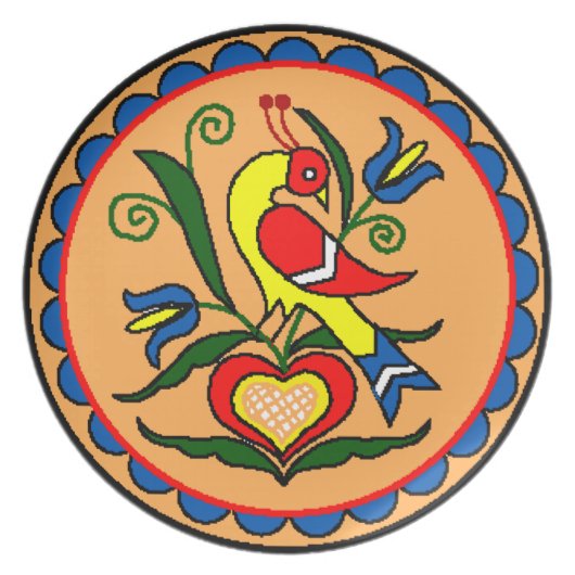 Welcome Hex Sign Dinner Plate (Front)