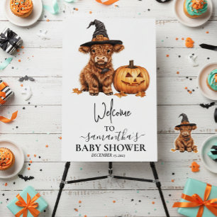  Welcome Highland Cow Baby Shower Halloween Foam Board