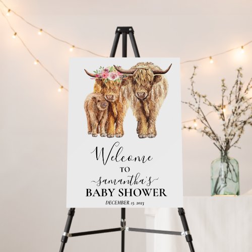  Welcome Highland Cow Couples Baby Shower 