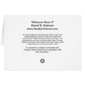 Welcome Home 2 Cards (Back Horizontal)