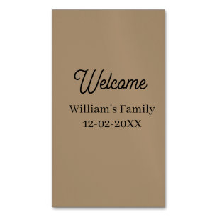 Welcome home add family name house inauguration business card magnet