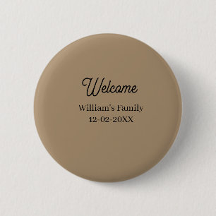 Welcome home add family name house inauguration button