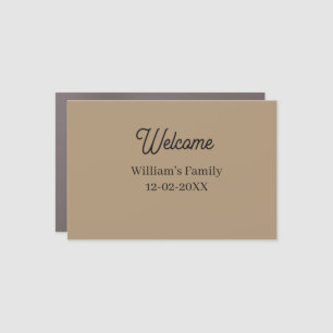 Welcome home add family name house inauguration car magnet