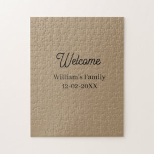 Welcome home add family name house inauguration jigsaw puzzle