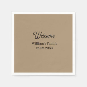 Welcome home add family name house inauguration  napkins