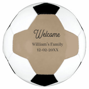 Welcome home add family name house inauguration soccer ball