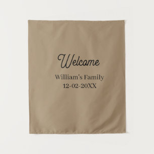 Welcome home add family name house inauguration tapestry