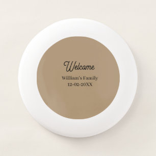 Welcome home add family name house inauguration Wham-O frisbee