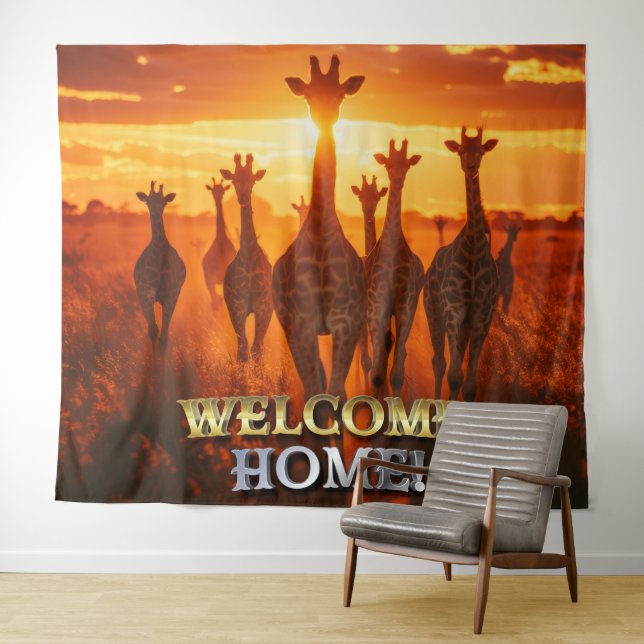 Welcome Home African Animals - Giraffe Backdrop  (In Situ (Horizontal))
