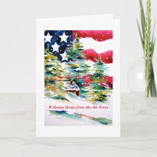 Welcome Home Air Force Christmas Card (Front)