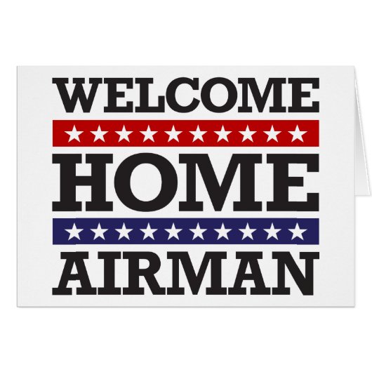 Welcome Home Airman Cards (Front Horizontal)