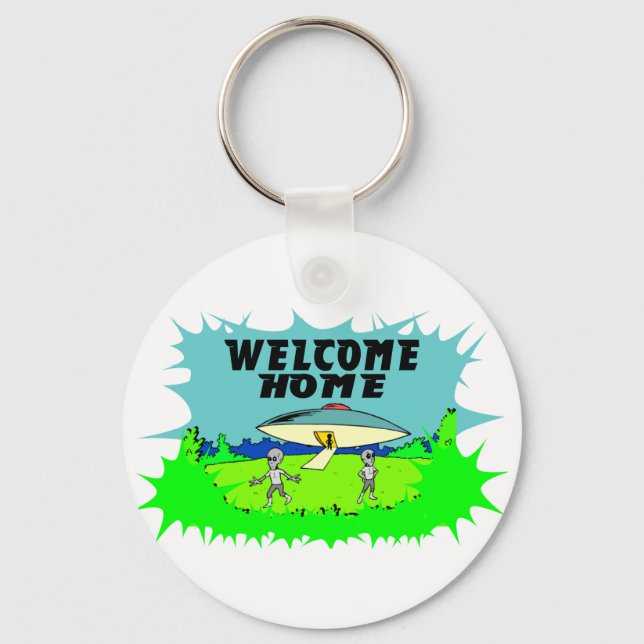 Welcome Home Aliens Keychain (Front)