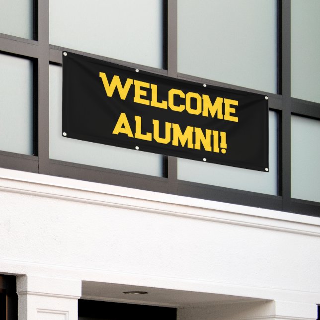 Welcome Home Alumni Banner (Outside Building)