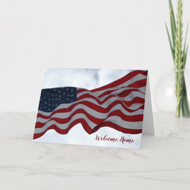Welcome Home and Thank You Military Greeting Card (Front)