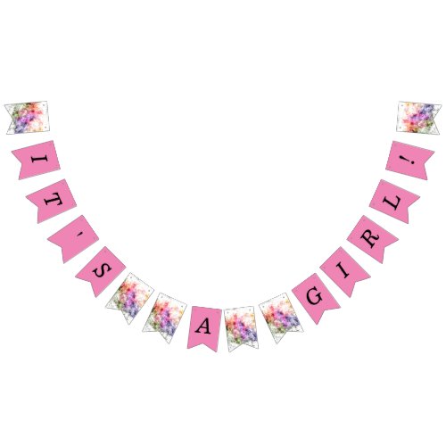 Welcome Home Baby Girl Bunting Banner
