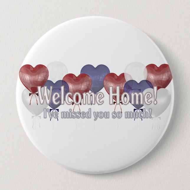 Welcome Home Balloons Pinback Button (Front)