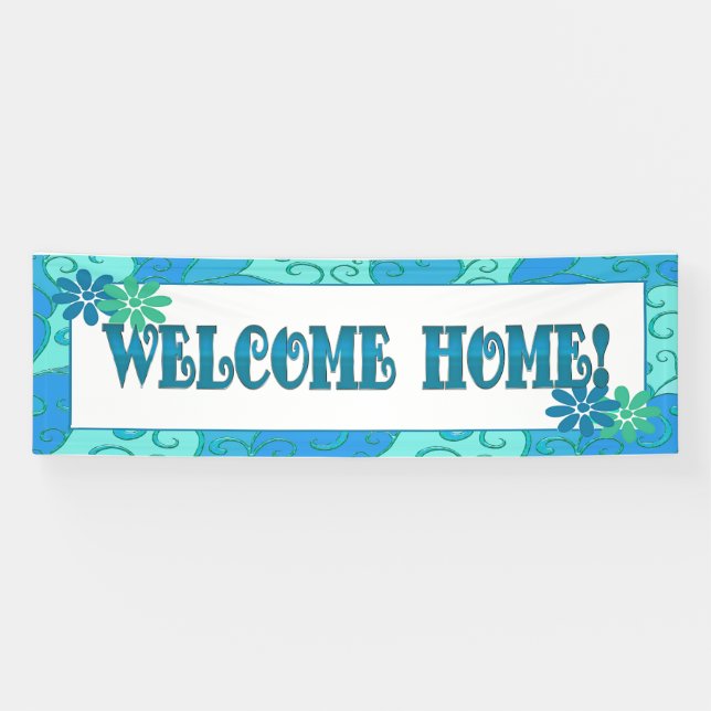 "Welcome Home" Banner. Banner (Horizontal)