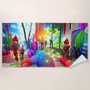 Welcome Home Beach Balloons Family Towel