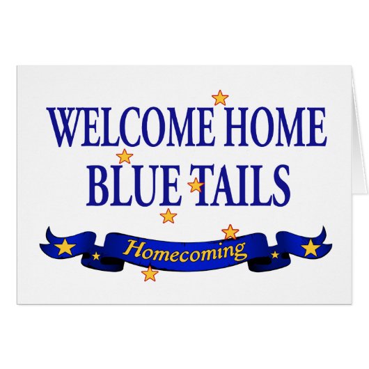 Welcome Home Blue Tails Cards (Front Horizontal)