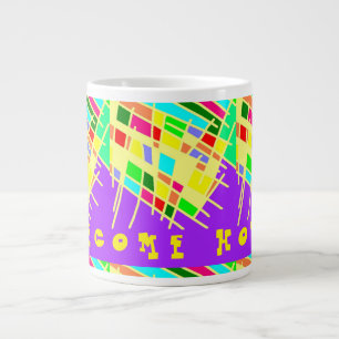 Welcome home brite splash art and message giant coffee mug