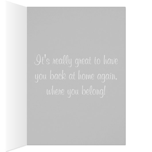 Welcome Home Card (Inside (Right))