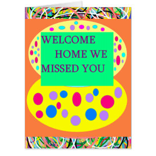 Welcome home card multi designs mixed colors