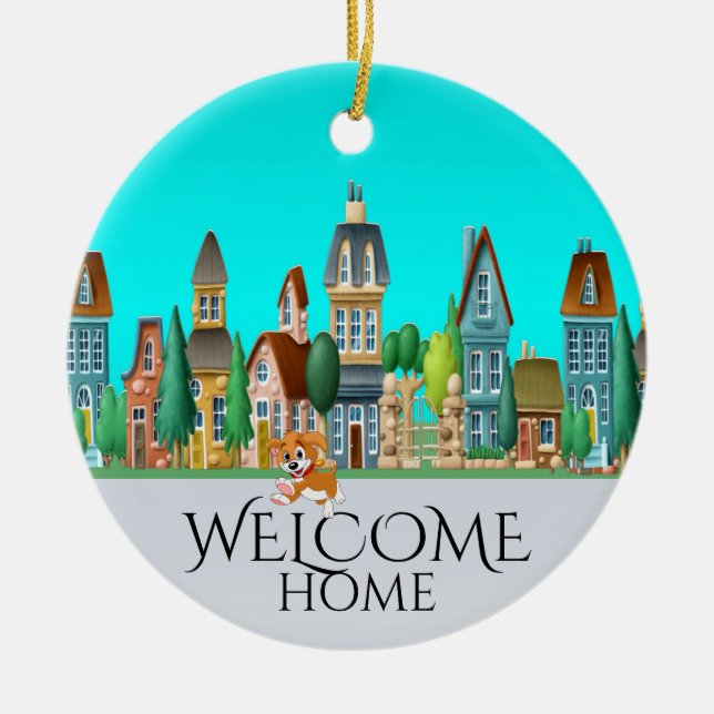Welcome Home Ceramic Ornament (Front)