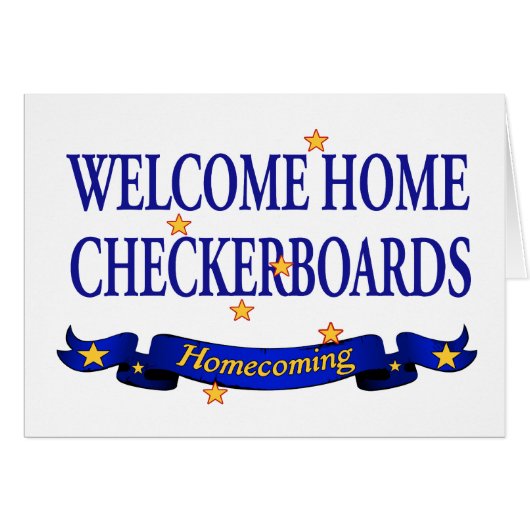 Welcome Home Checkerboards Cards (Front Horizontal)